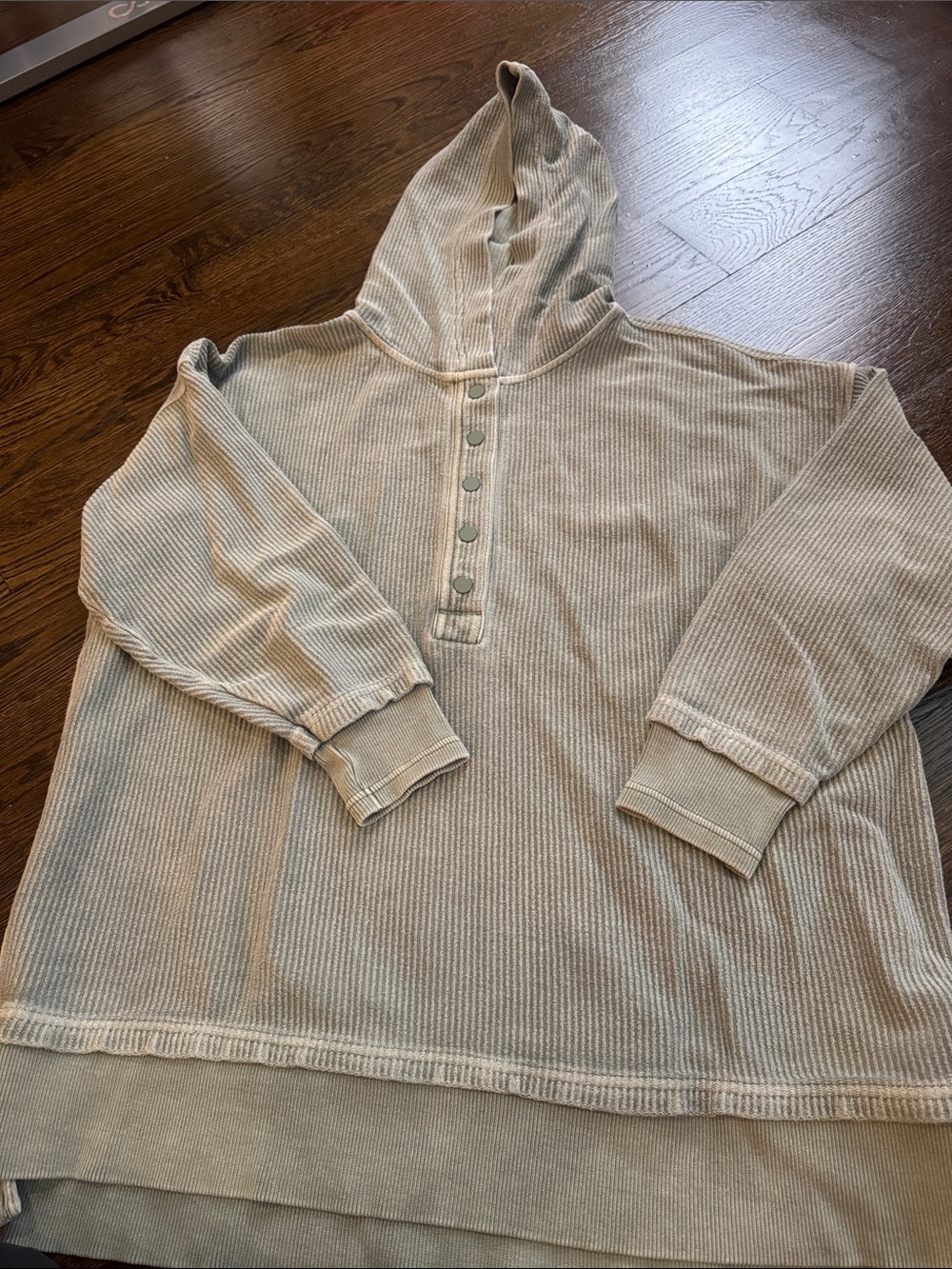 Women’s aerie Hooded Ribbed Pullover Sweater - Olive